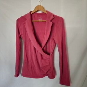 OGL ProWarm Collared Surplice Top‎ sz M